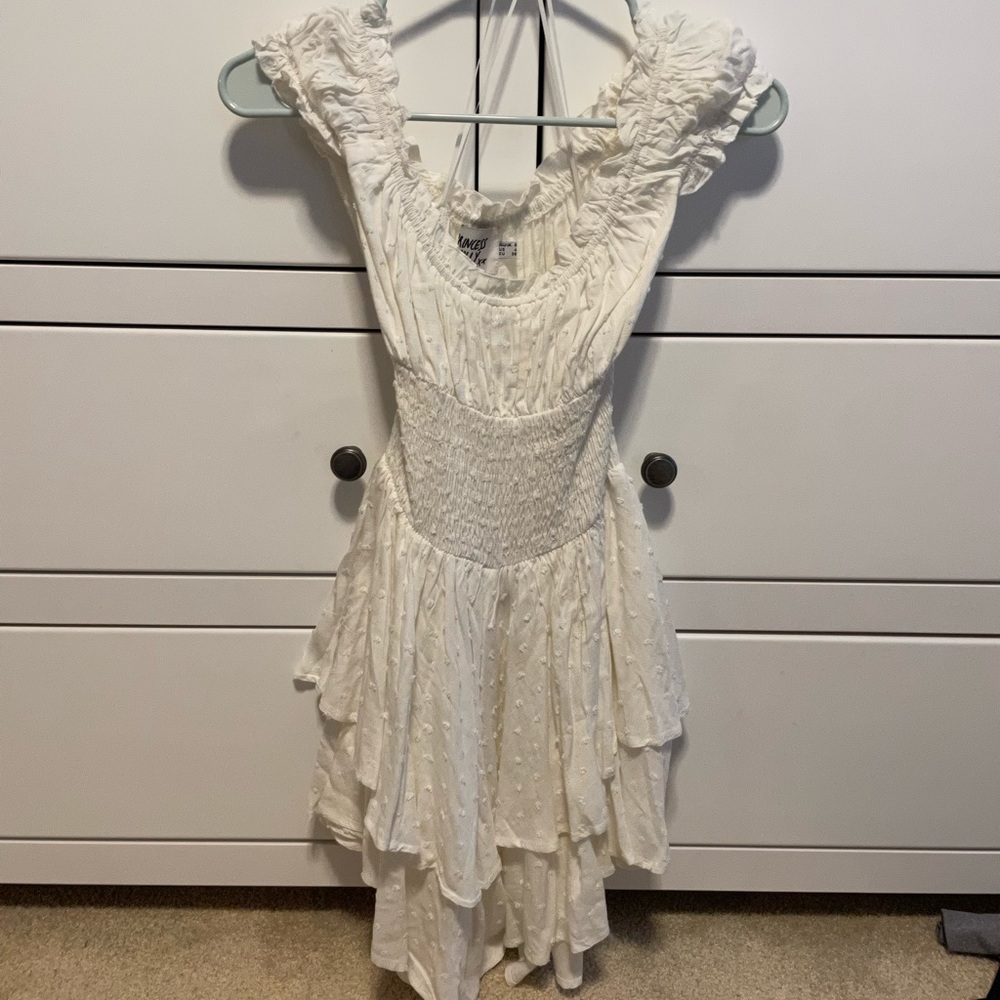 white princess polly romper dress